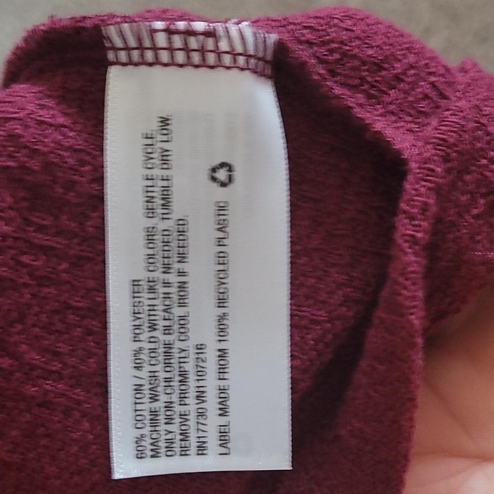 Isabel Maternity by Ingrid & Isabel Dark Red long sleeve baby doll top - Picture 5 of 5